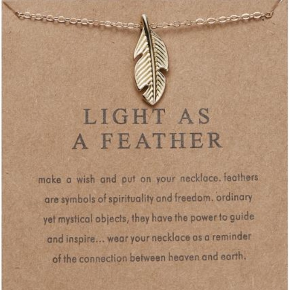 Light as a feather charm necklace